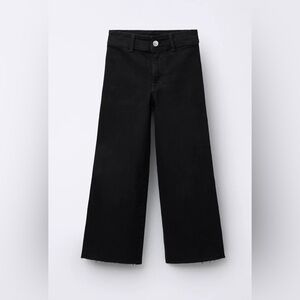 Zara High Rise Black Wide-Leg Jeans